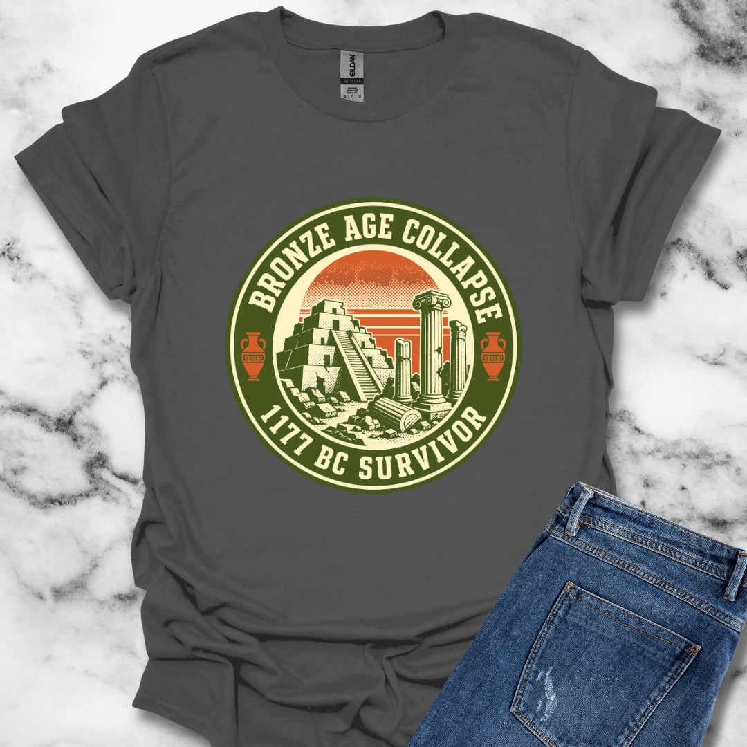 Badge Style Bronze Age Collapse Survivor T-Shirt