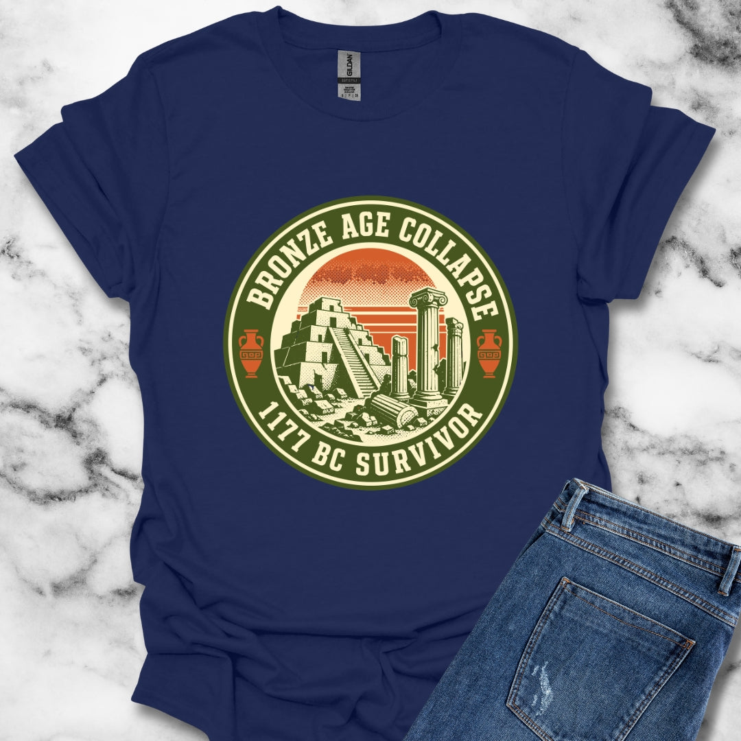 Badge Style Bronze Age Collapse Survivor T-Shirt