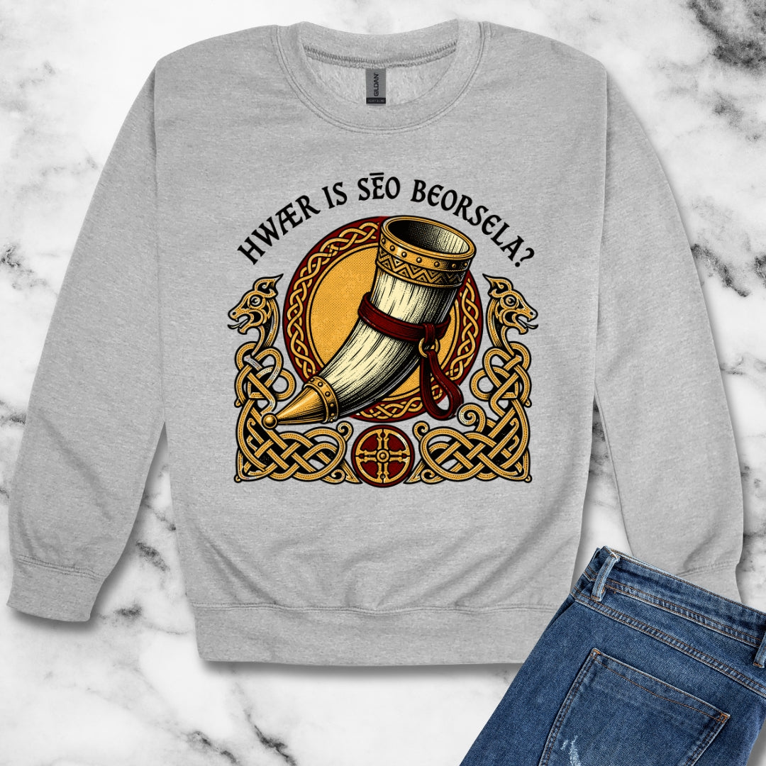 Where is Beerhall Old English Unisex Heavy Crewneck Sweatshirt