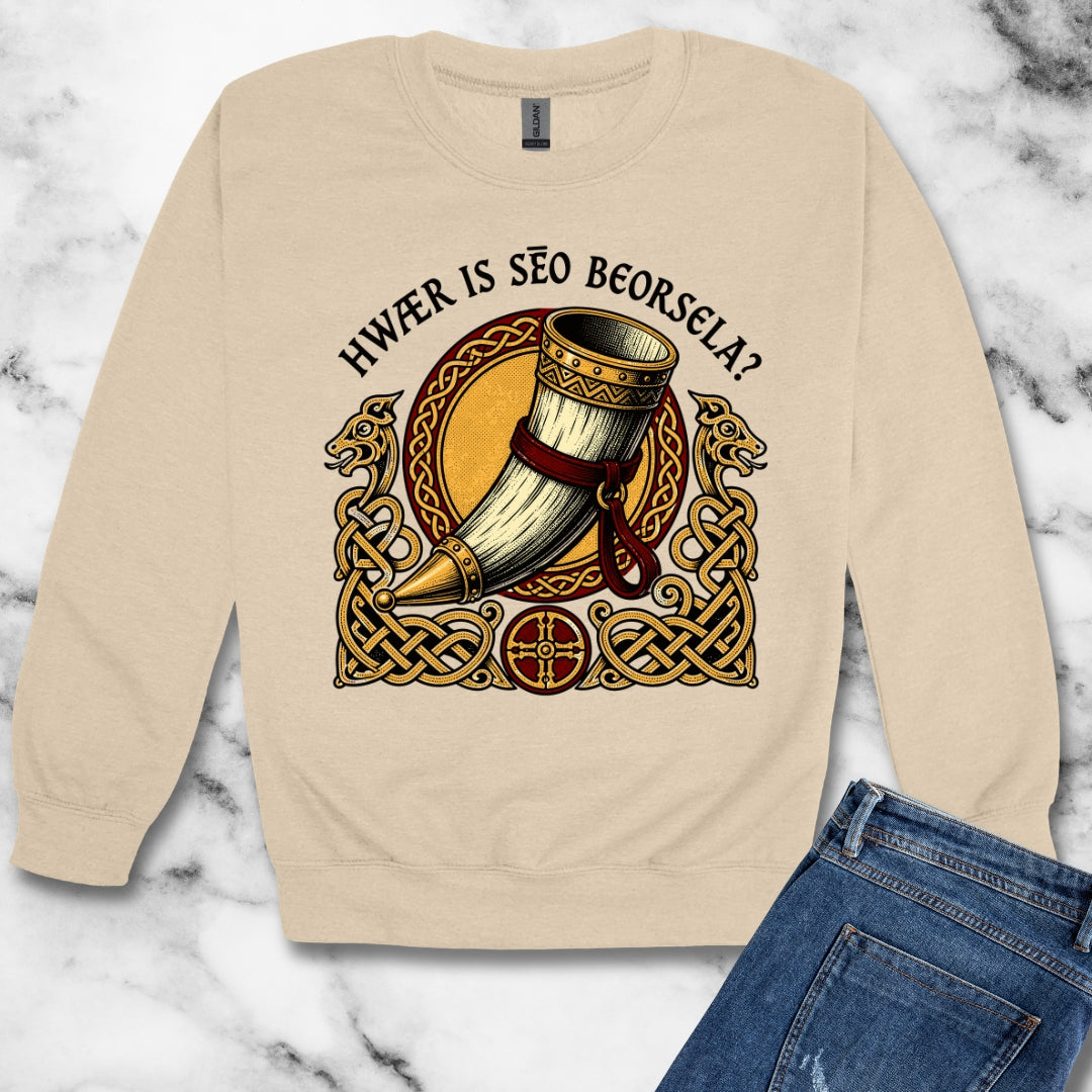 Where is Beerhall Old English Unisex Heavy Crewneck Sweatshirt