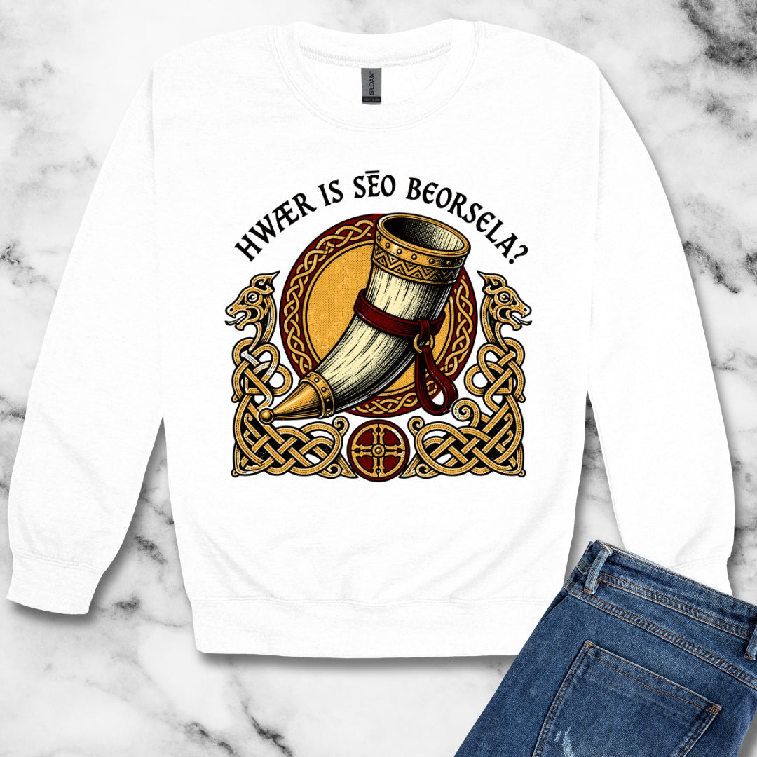 Where is Beerhall Old English Unisex Heavy Crewneck Sweatshirt