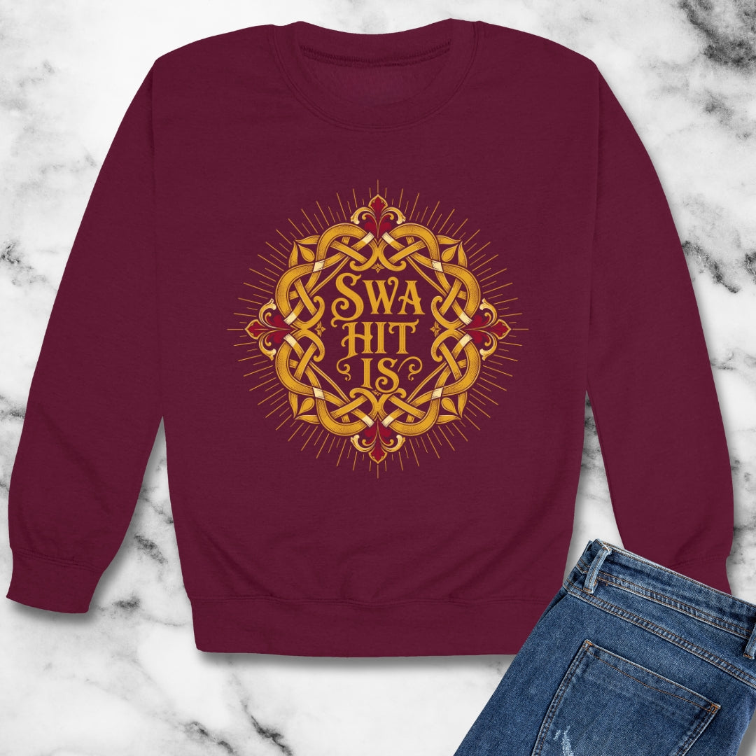 As It Is Old English Unisex Heavy Crewneck Sweatshirt