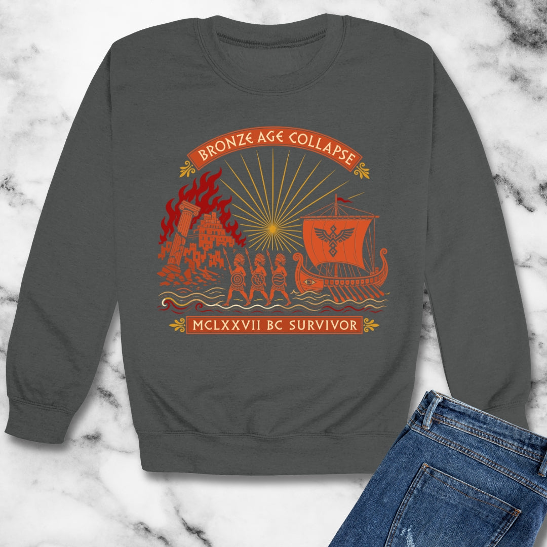 Bronze Age Collapse Survivor Unisex Heavy Crewneck Sweatshirt