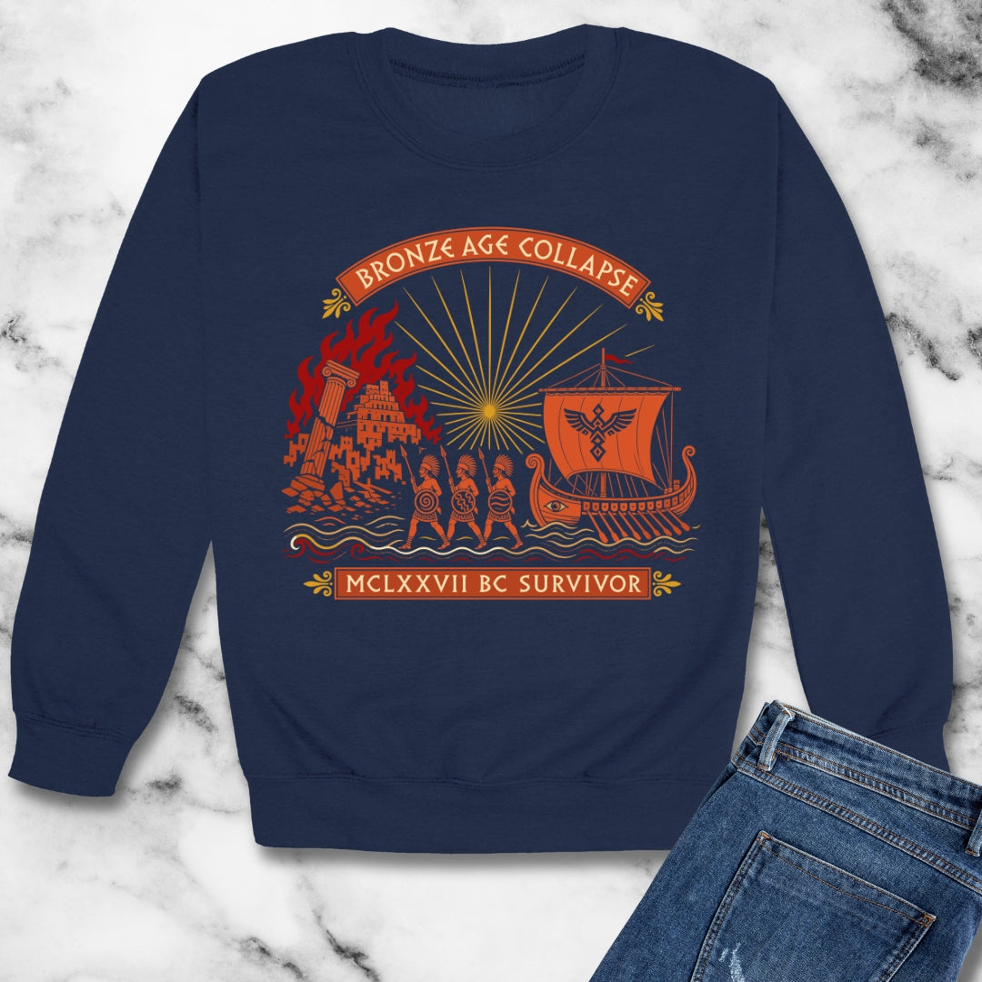 Bronze Age Collapse Survivor Unisex Heavy Crewneck Sweatshirt