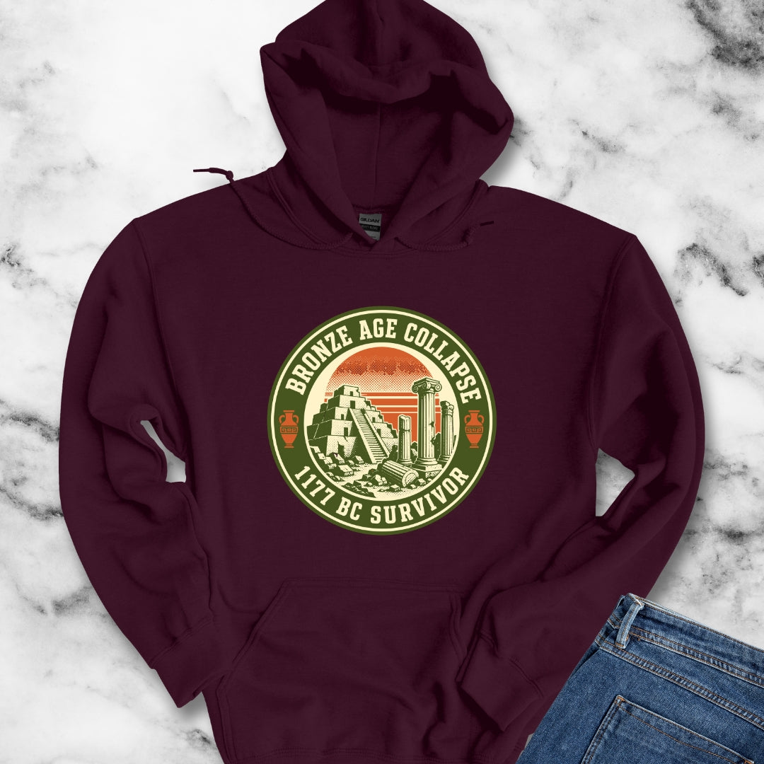 Badge Style Bronze Age Collapse Survivor Hoodie