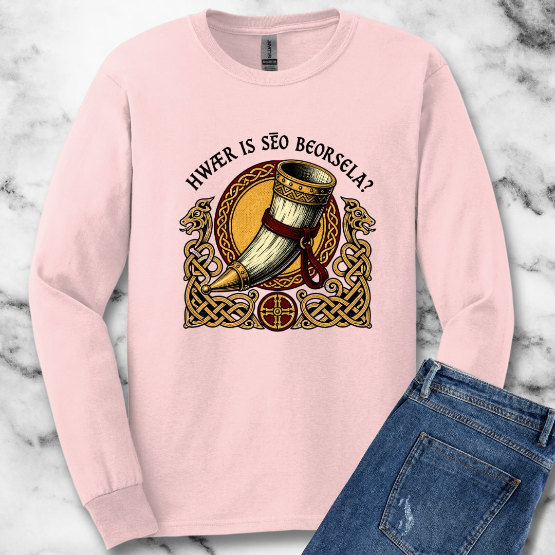 Where is Beerhall Old English Unisex Long Sleeve Tee