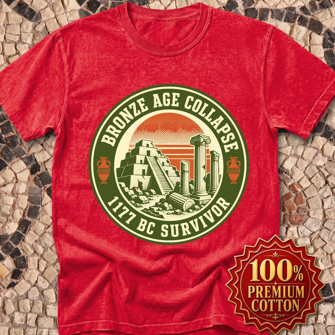 Badge Style Bronze Age Collapse Survivor Premium Tee