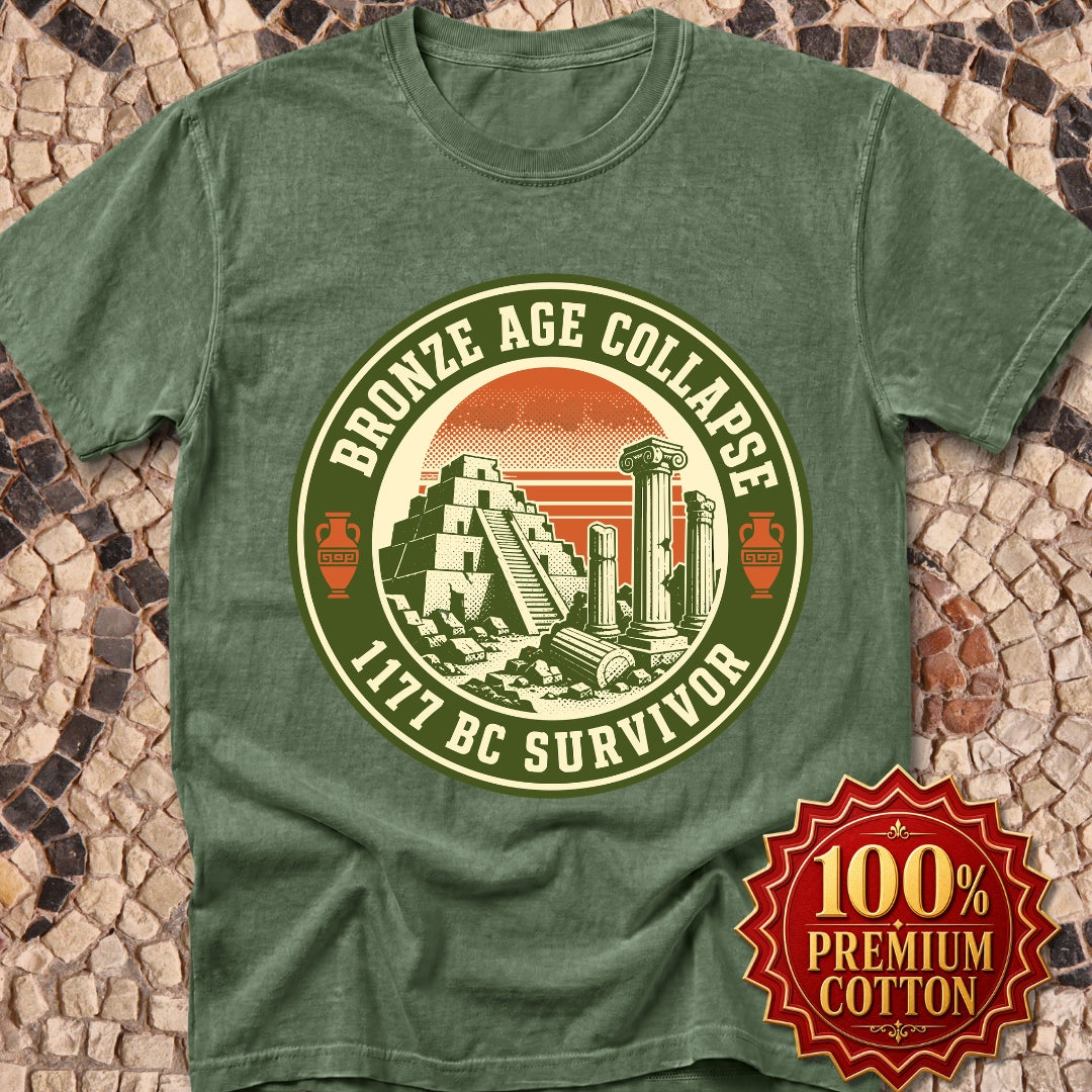 Badge Style Bronze Age Collapse Survivor Premium Tee