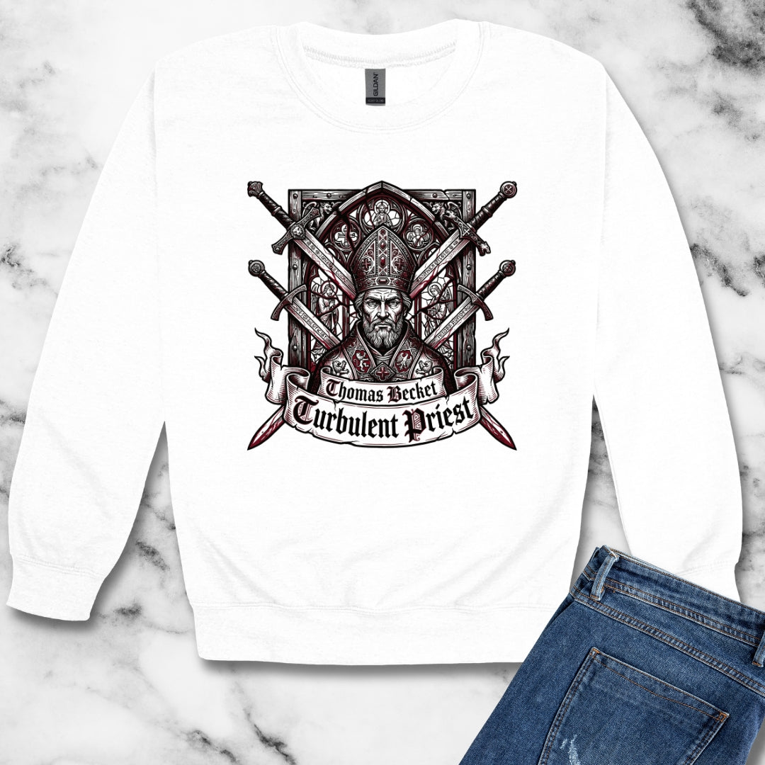 Thomas Becket Turbulent Priest Unisex Heavy Crewneck Sweatshirt