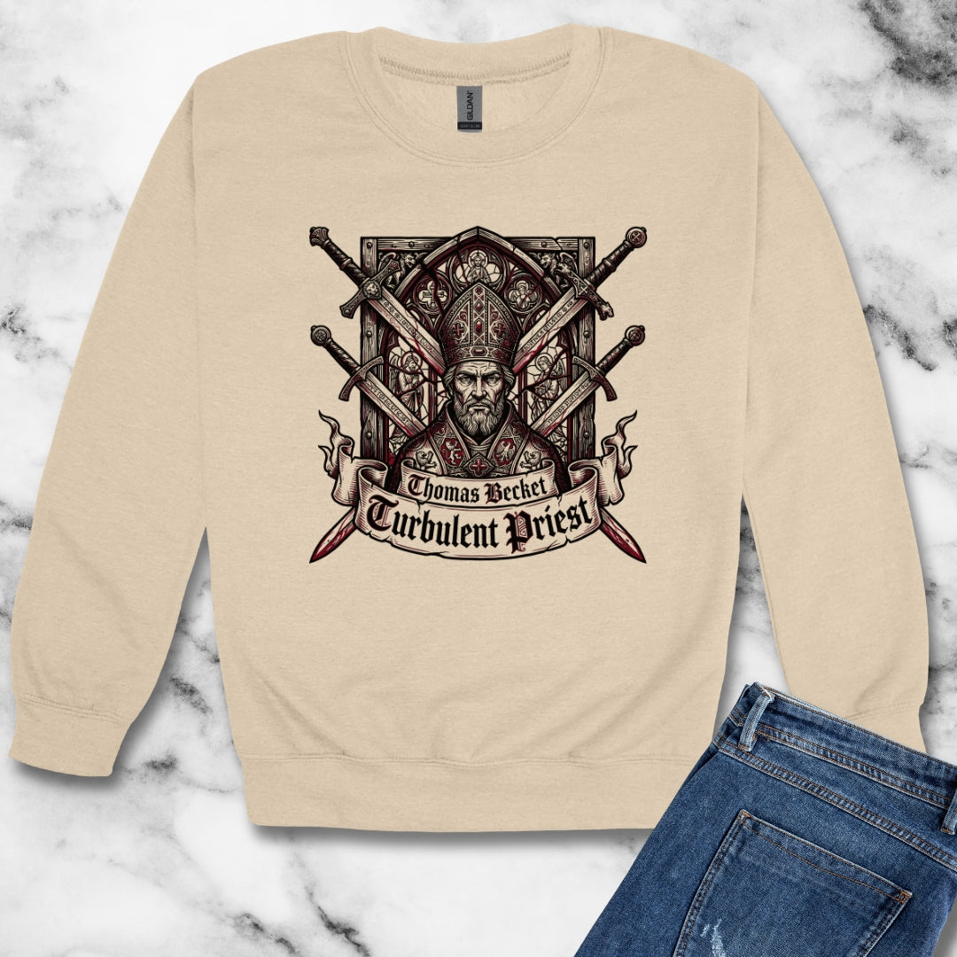 Thomas Becket Turbulent Priest Unisex Heavy Crewneck Sweatshirt