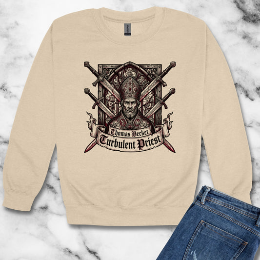 Thomas Becket Turbulent Priest Unisex Heavy Crewneck Sweatshirt