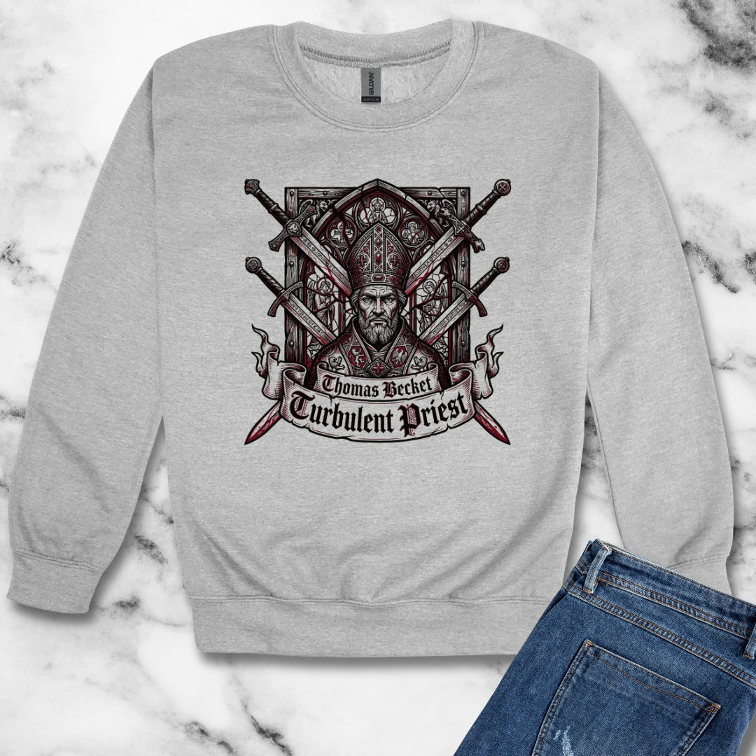 Thomas Becket Turbulent Priest Unisex Heavy Crewneck Sweatshirt