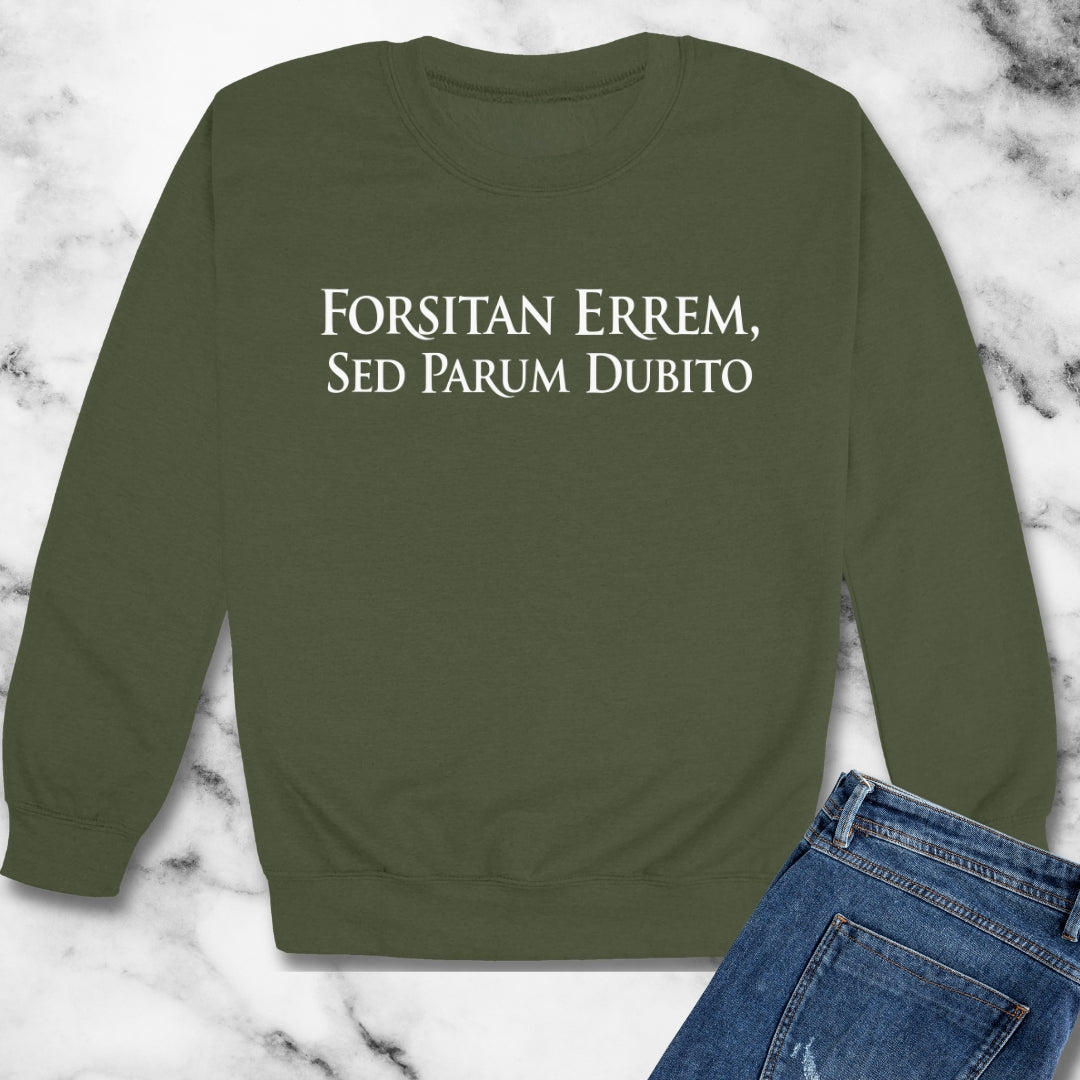 I Could Be Wrong But I Doubt it in Latin Unisex Heavy Crewneck Sweatshirt