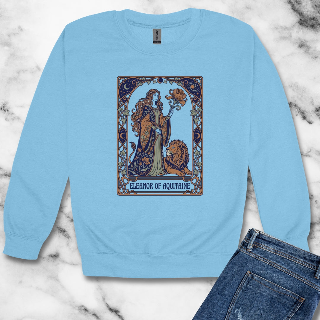 Eleanor of Aquitaine Art Nouveau Unisex Heavy Crewneck Sweatshirt