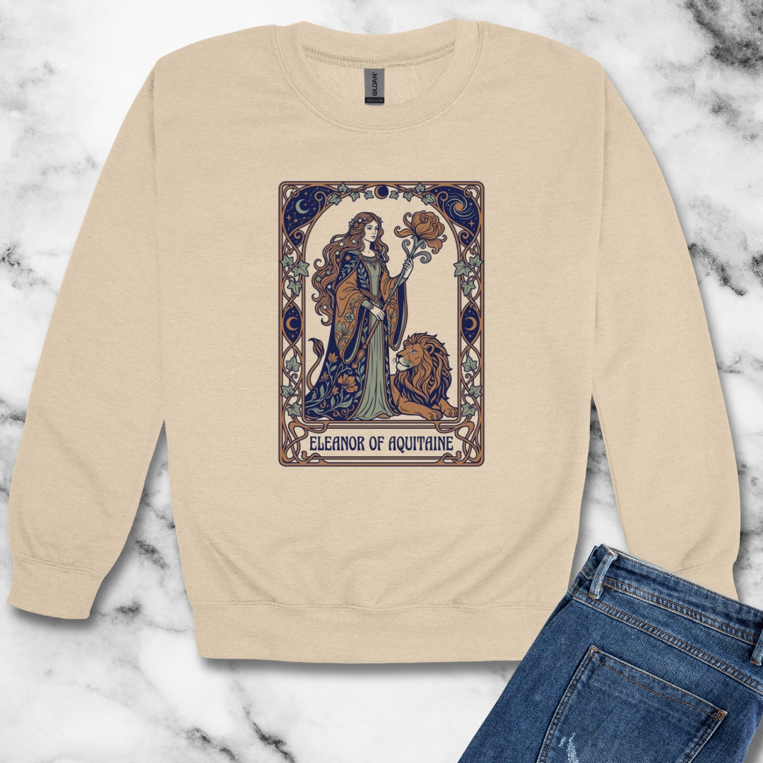 Eleanor of Aquitaine Art Nouveau Unisex Heavy Crewneck Sweatshirt