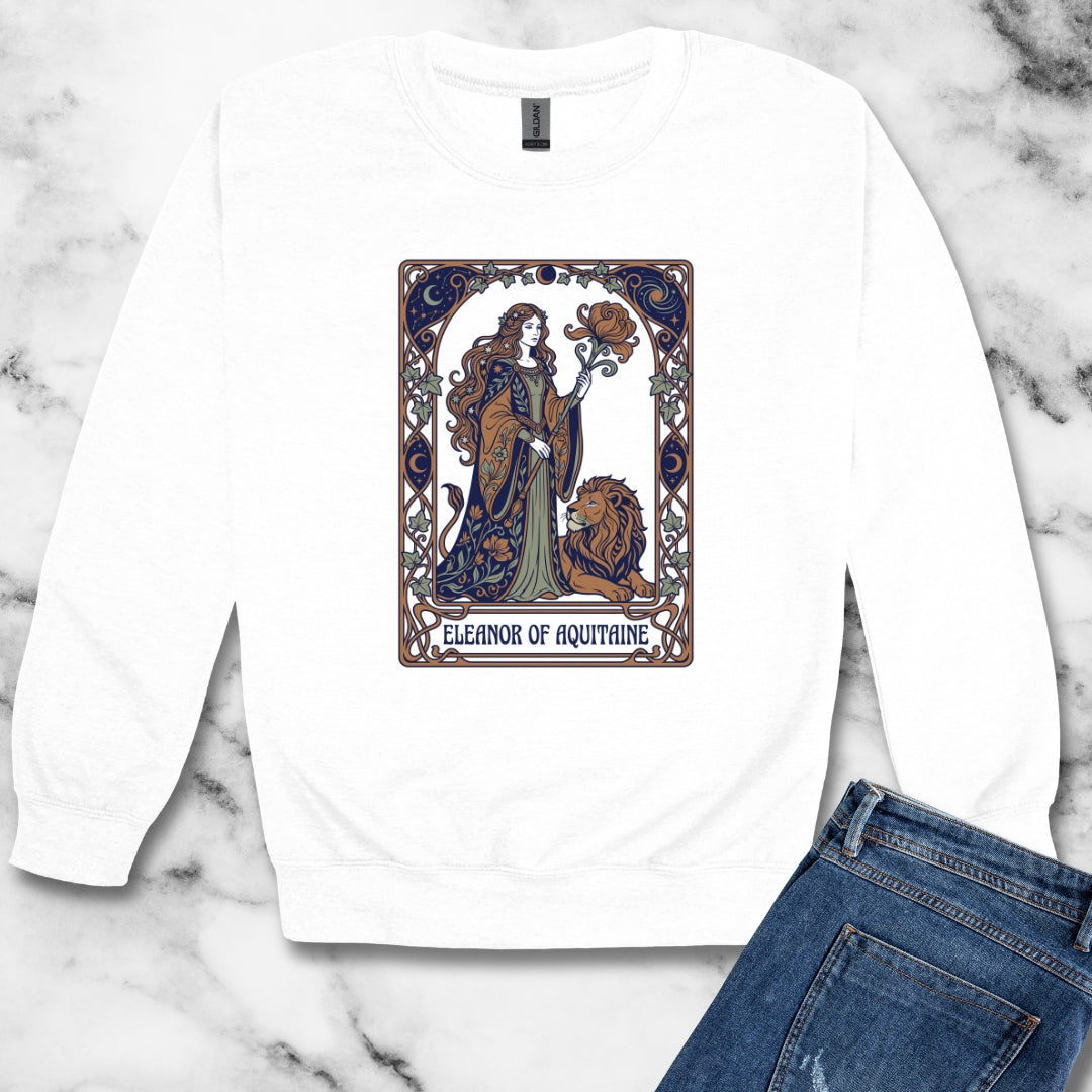 Eleanor of Aquitaine Art Nouveau Unisex Heavy Crewneck Sweatshirt
