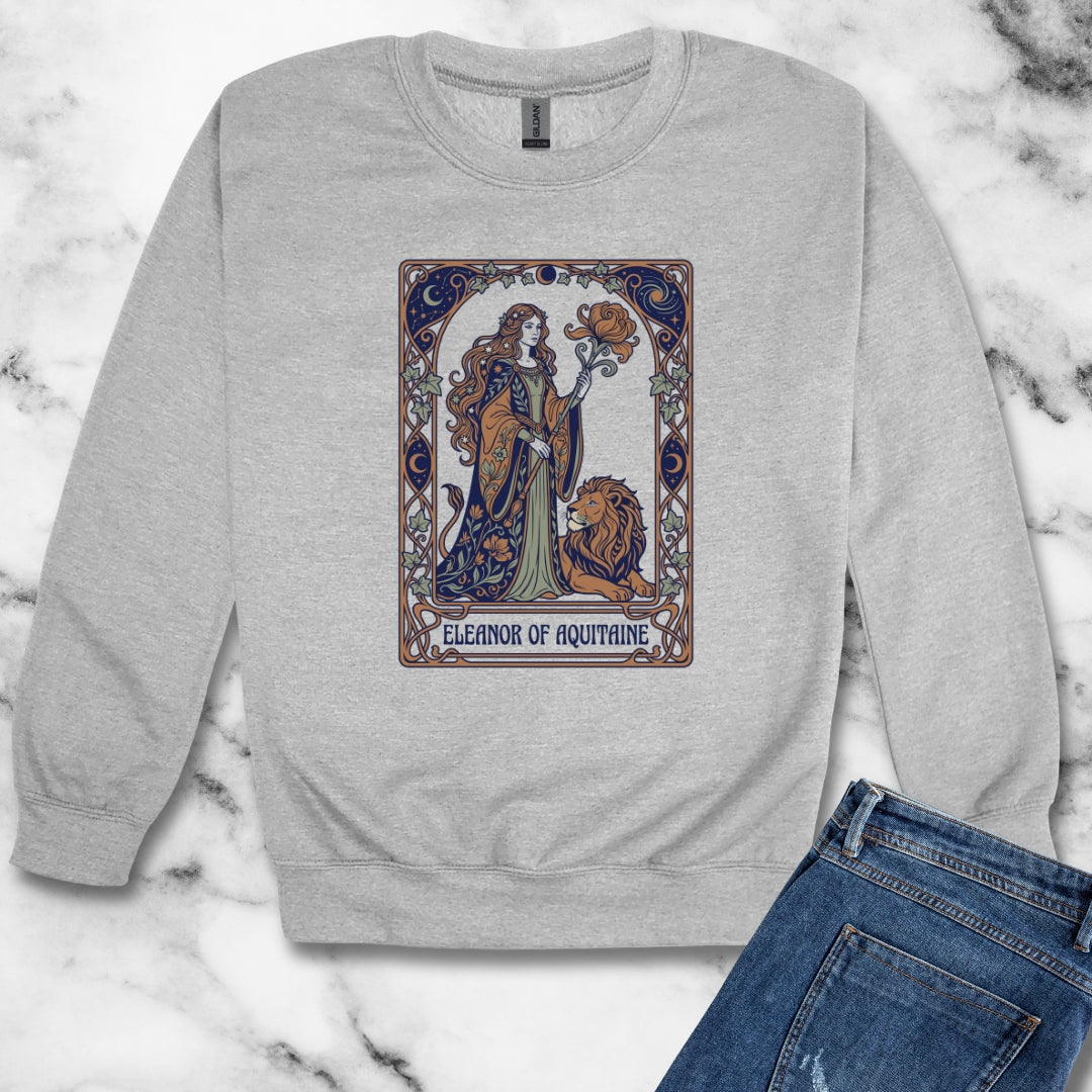Eleanor of Aquitaine Art Nouveau Unisex Heavy Crewneck Sweatshirt