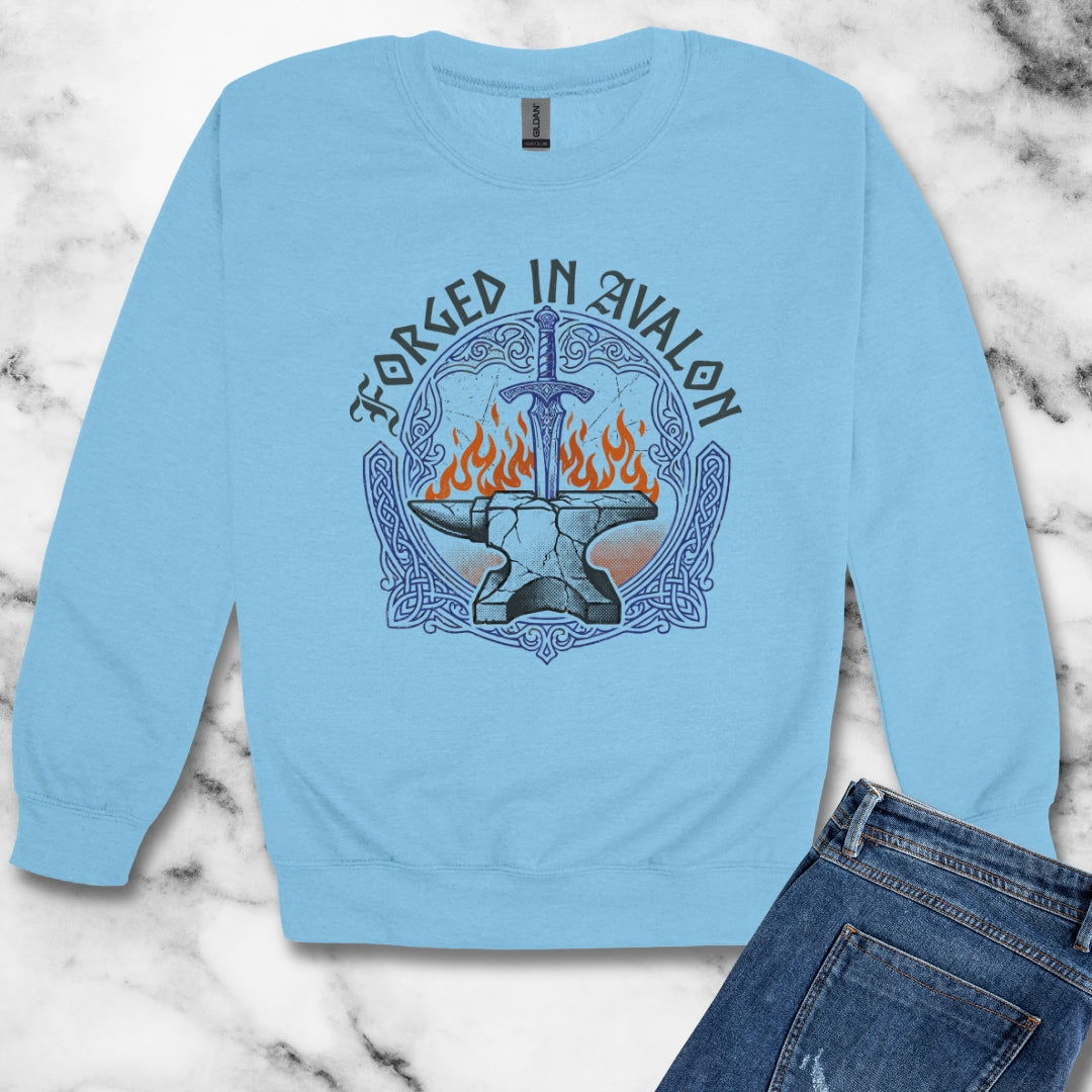 Excalibur Forged in Avalon Unisex Heavy Crewneck Sweatshirt