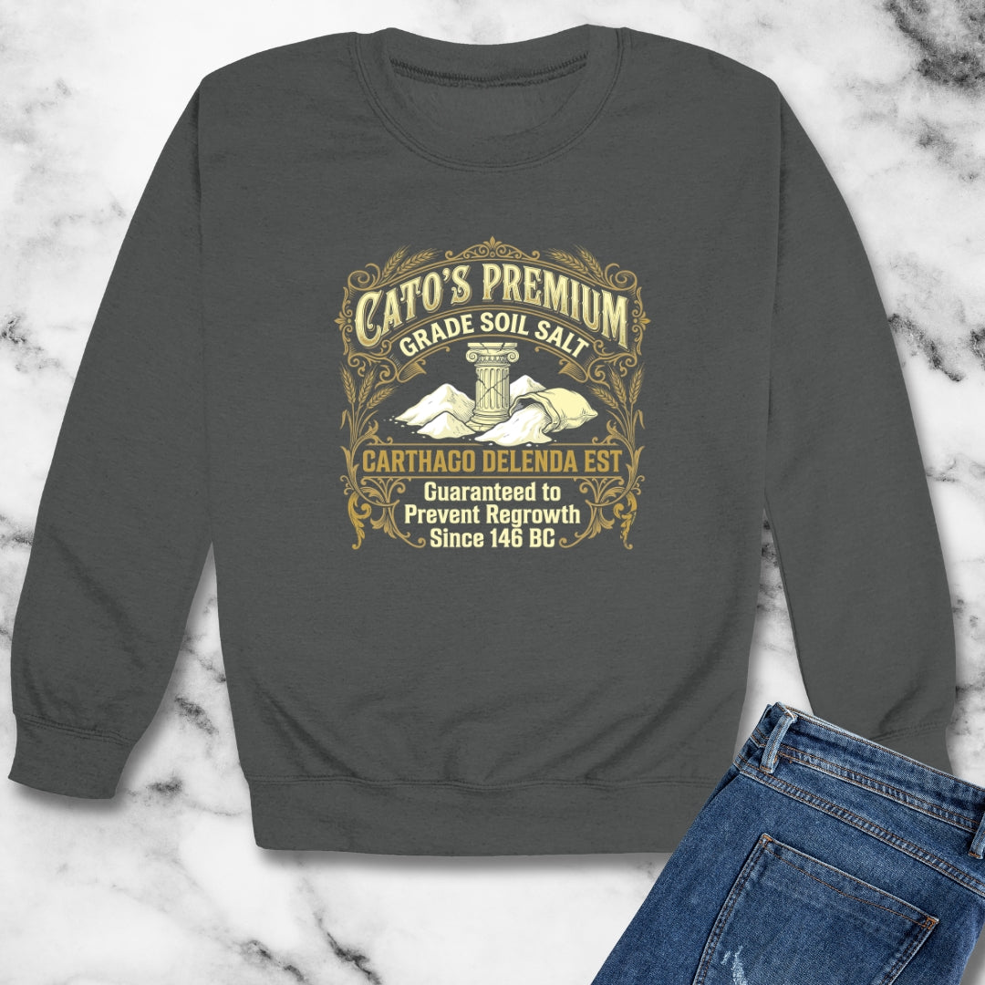 Cato Premium Salt Carthago Delenda Est Unisex Heavy Crewneck Sweatshirt
