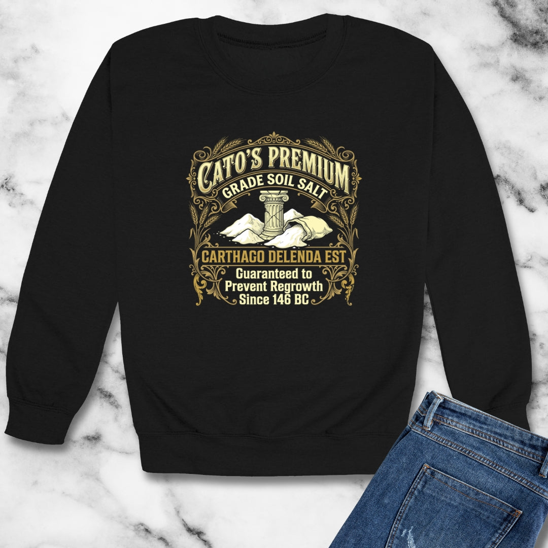 Cato Premium Salt Carthago Delenda Est Unisex Heavy Crewneck Sweatshirt
