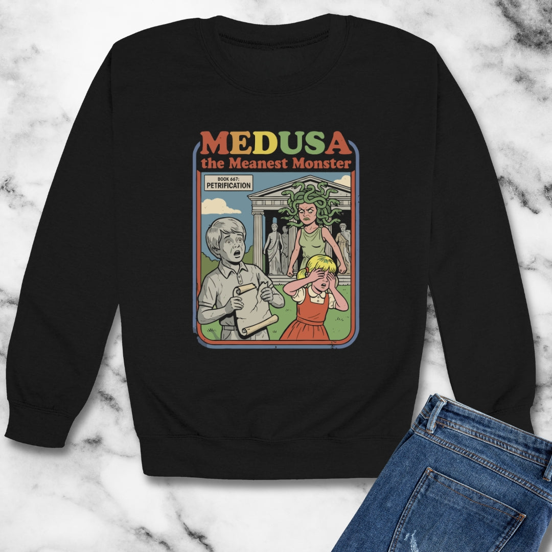 Medusa Meanest Monster Unisex Heavy Crewneck Sweatshirt