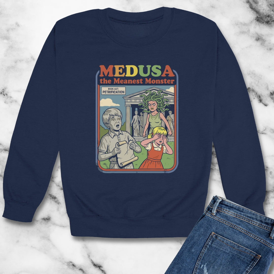 Medusa Meanest Monster Unisex Heavy Crewneck Sweatshirt