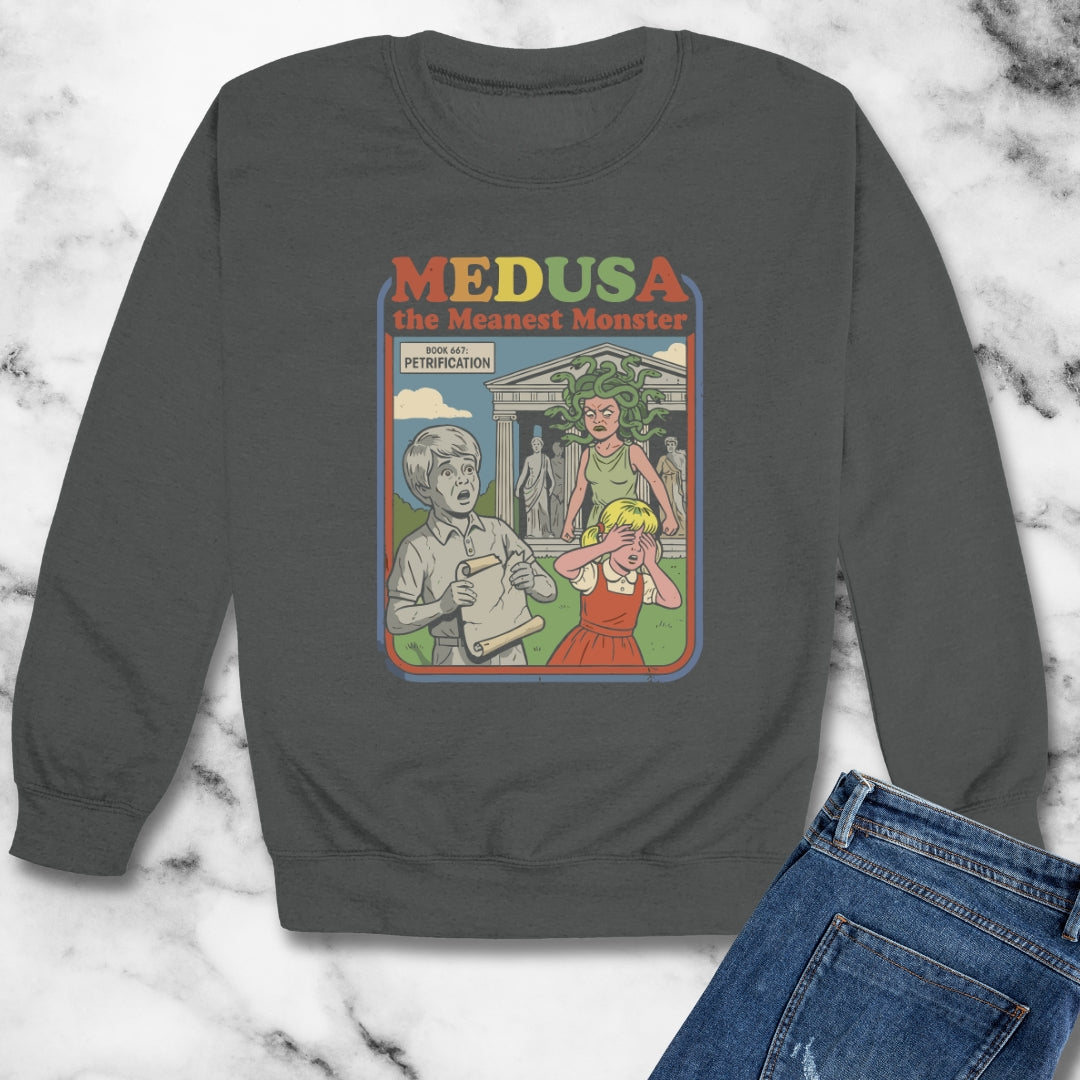 Medusa Meanest Monster Unisex Heavy Crewneck Sweatshirt