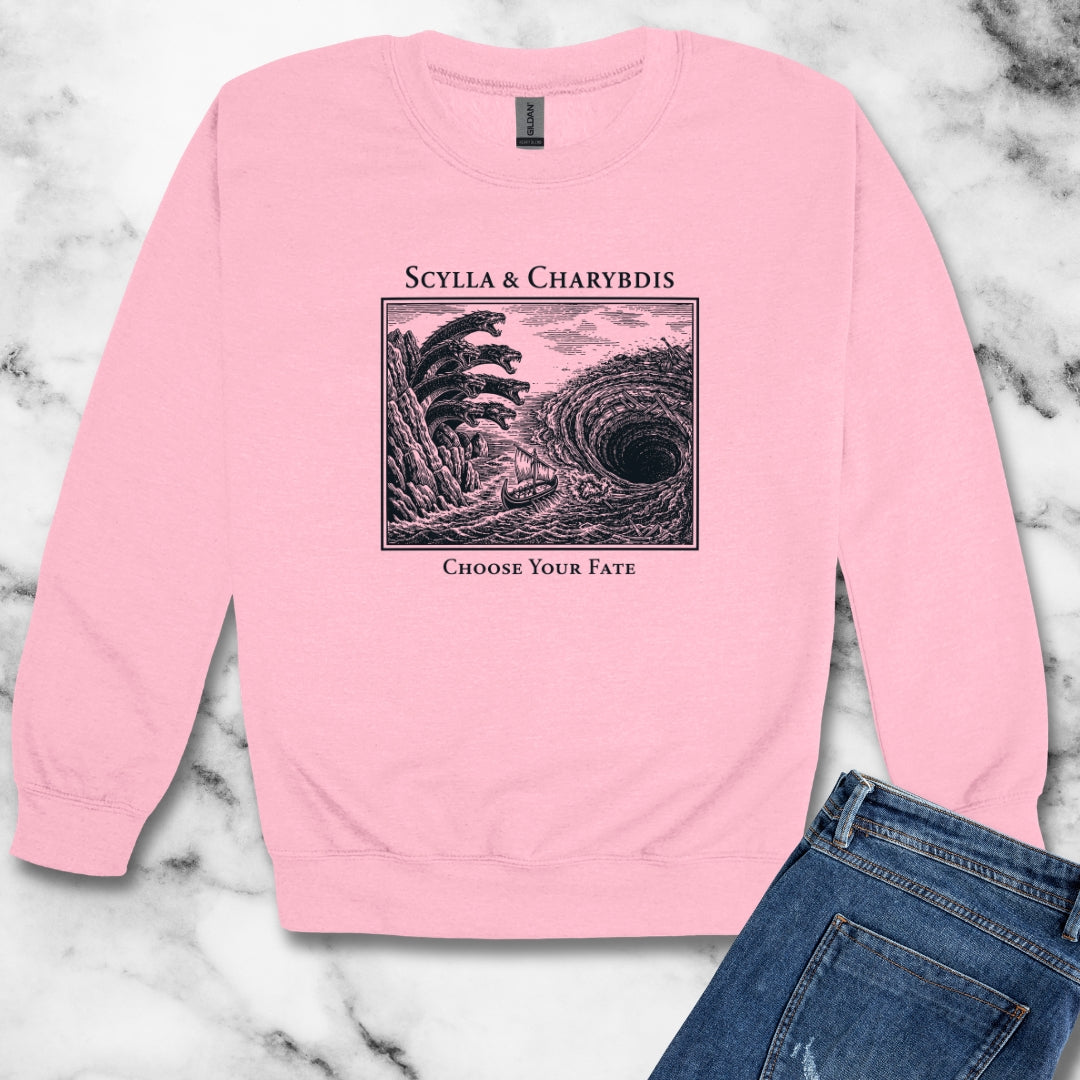 Scylla Charybdis Choose Your Fate Unisex Heavy Crewneck Sweatshirt