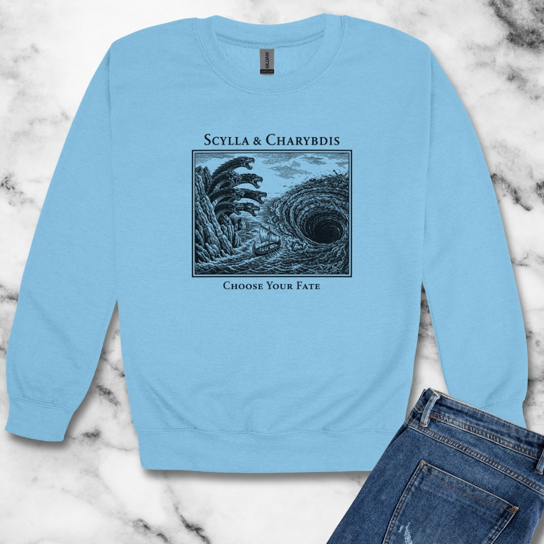 Scylla Charybdis Choose Your Fate Unisex Heavy Crewneck Sweatshirt