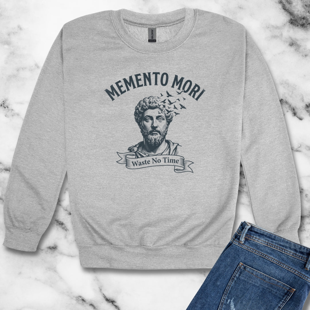 Marcus Aurelius Memento Mori Unisex Heavy Crewneck Sweatshirt
