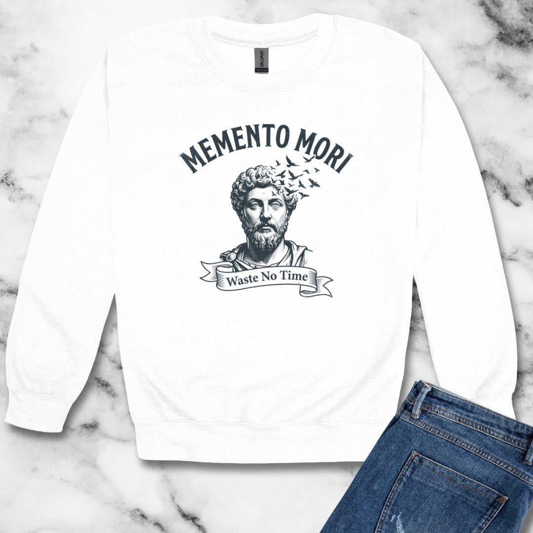 Marcus Aurelius Memento Mori Unisex Heavy Crewneck Sweatshirt