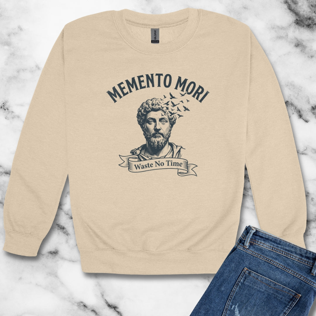 Marcus Aurelius Memento Mori Unisex Heavy Crewneck Sweatshirt