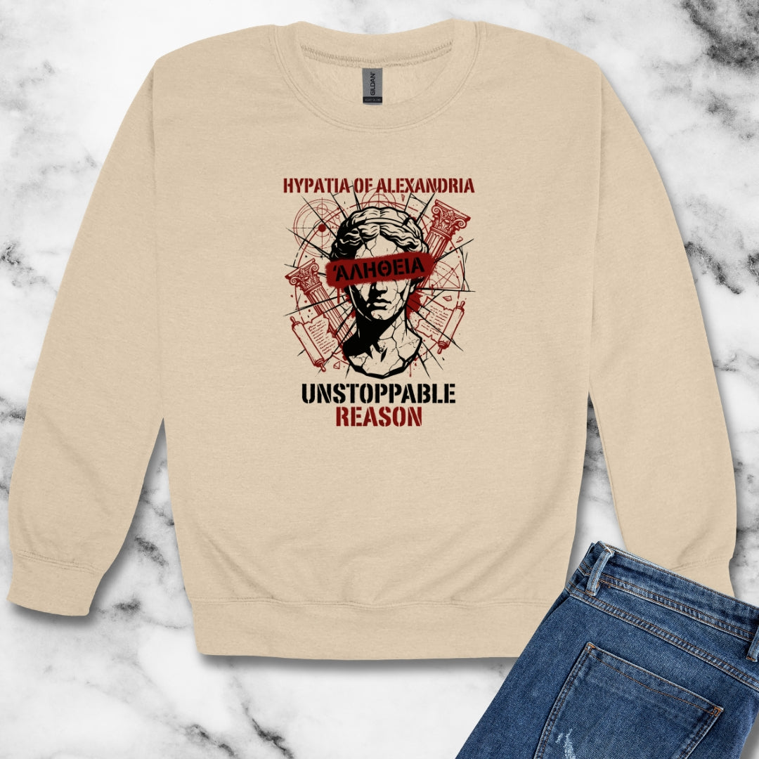 Hypatia of Alexandria Greek Truth Unisex Heavy Crewneck Sweatshirt