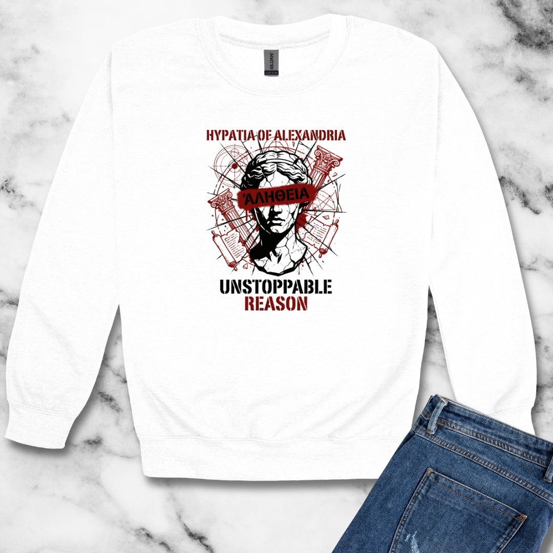 Hypatia of Alexandria Greek Truth Unisex Heavy Crewneck Sweatshirt