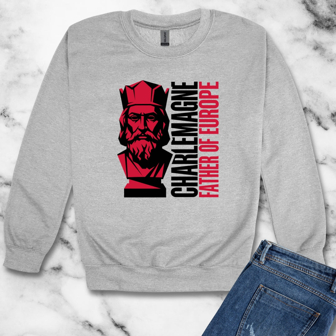 Charlemagne Father of Europe Unisex Heavy Crewneck Sweatshirt