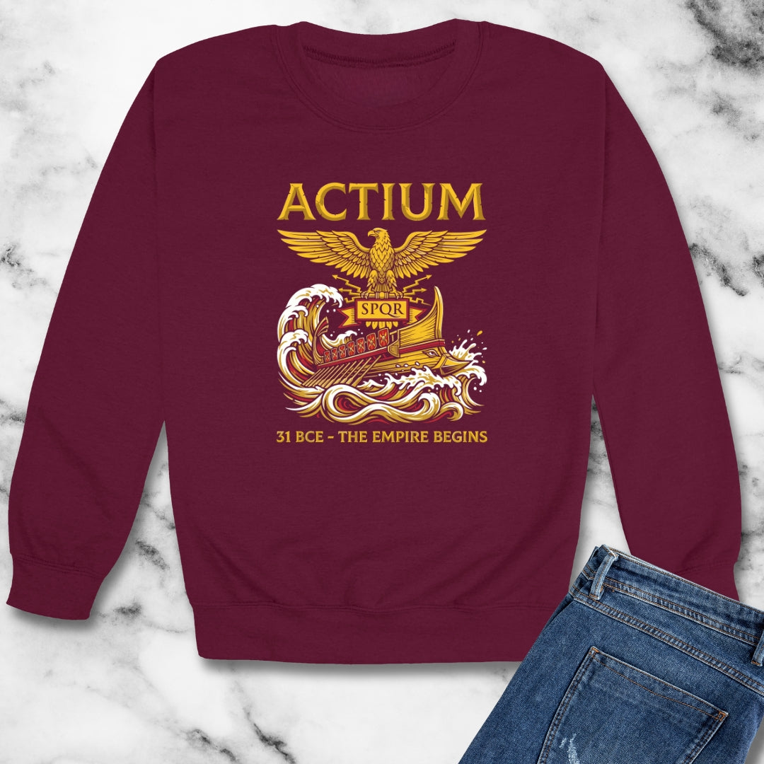 Battle of Actium Empire Begins Unisex Heavy Crewneck Sweatshirt