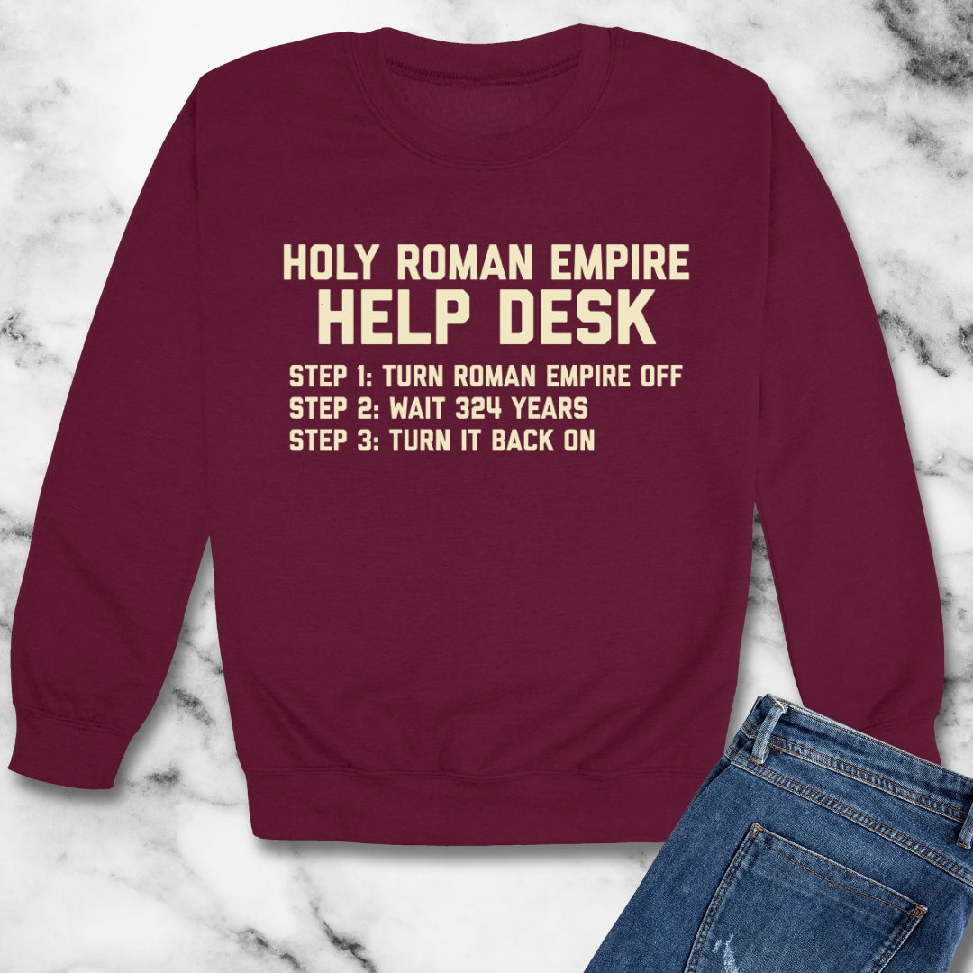 Holy Roman Empire Help Desk Ticket Unisex Heavy Crewneck Sweatshirt