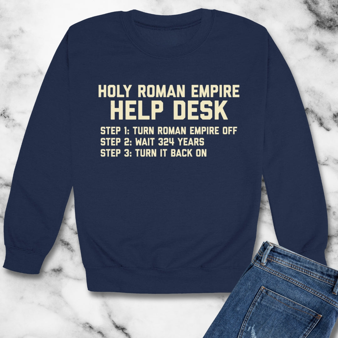 Holy Roman Empire Help Desk Ticket Unisex Heavy Crewneck Sweatshirt