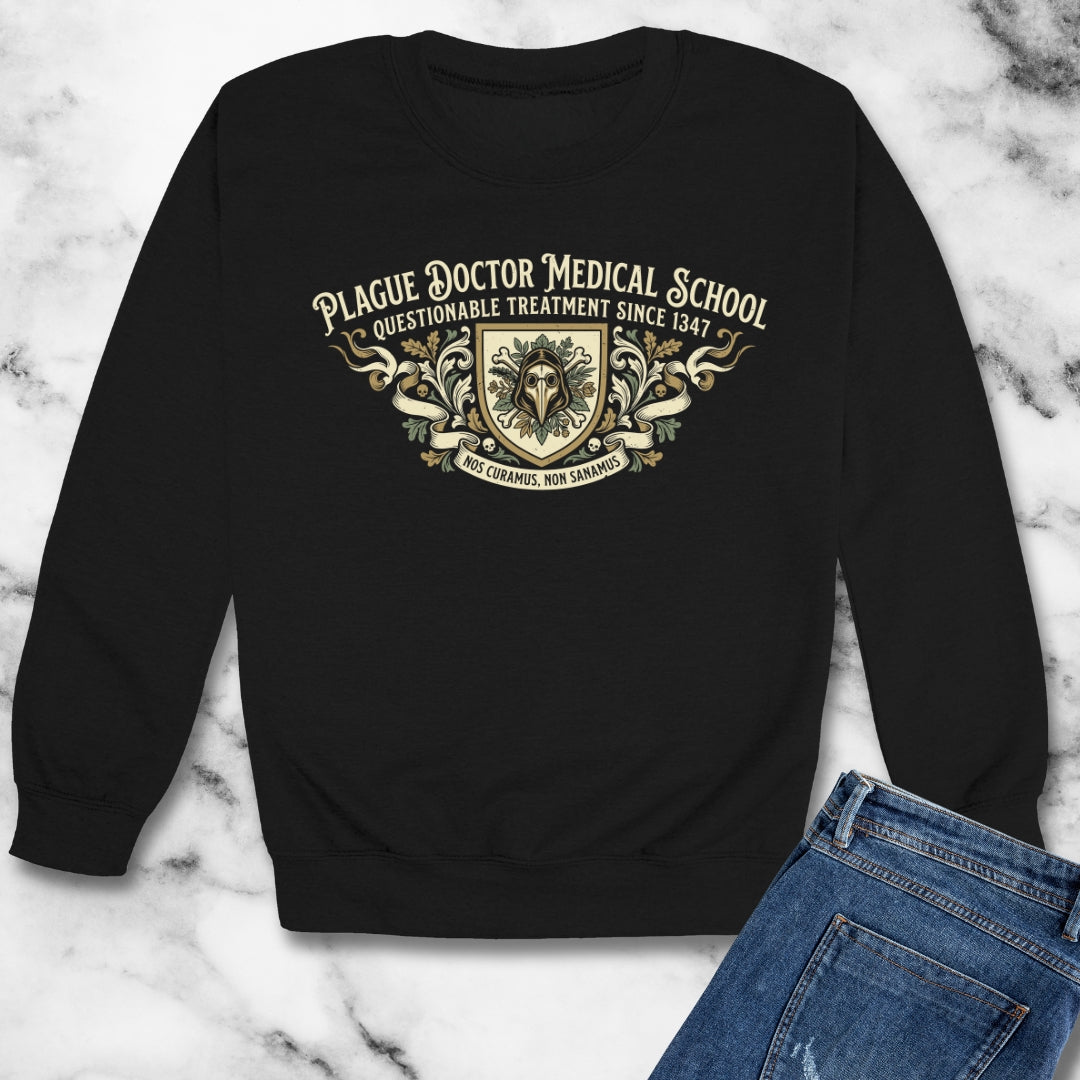 Plague Doctor Medical School Unisex Heavy Crewneck Sweatshirt