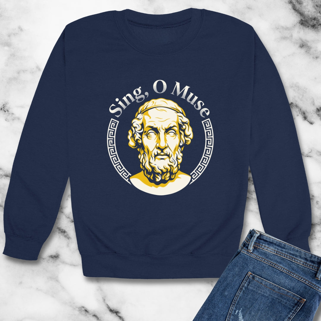 Sing O'Muse Homer Iliad Unisex Heavy Crewneck Sweatshirt