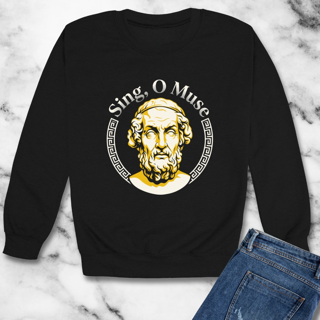 Sing O'Muse Homer Iliad Unisex Heavy Crewneck Sweatshirt