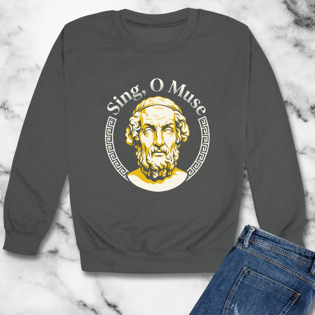 Sing O'Muse Homer Iliad Unisex Heavy Crewneck Sweatshirt