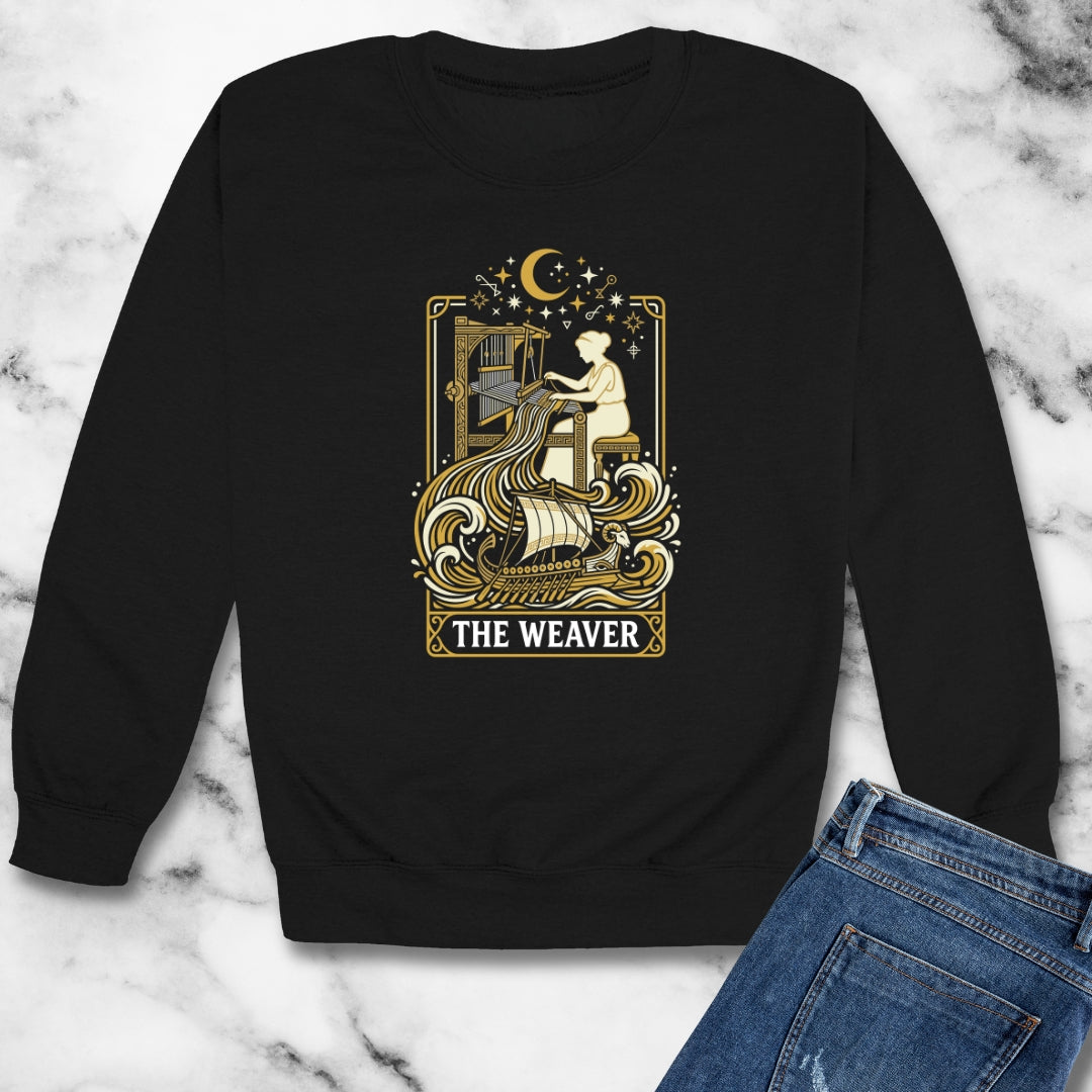 Penelope the Weaver Tarot Unisex Heavy Crewneck Sweatshirt