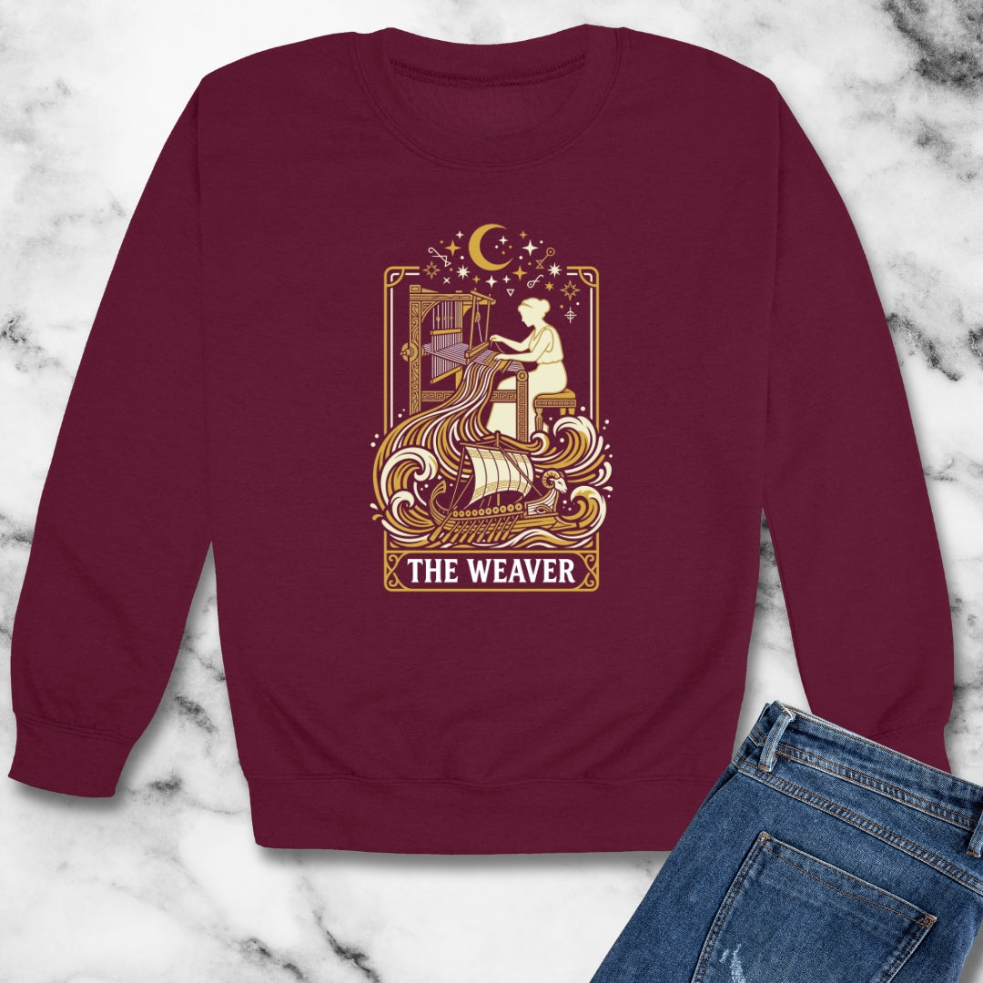 Penelope the Weaver Tarot Unisex Heavy Crewneck Sweatshirt