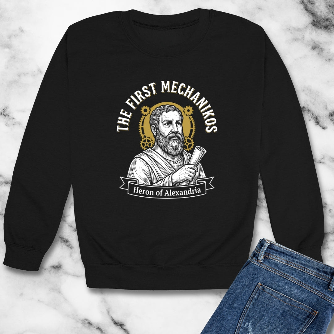 Heron of Alexandria Mechanikos Unisex Heavy Crewneck Sweatshirt