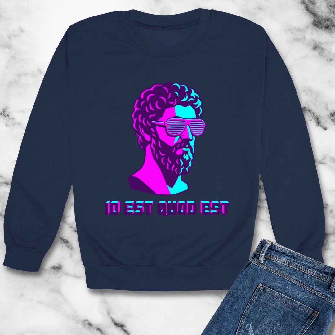 Vaporwave Aurelius It Is What It Is Latin Quote Unisex Heavy Crewneck Sweatshirt