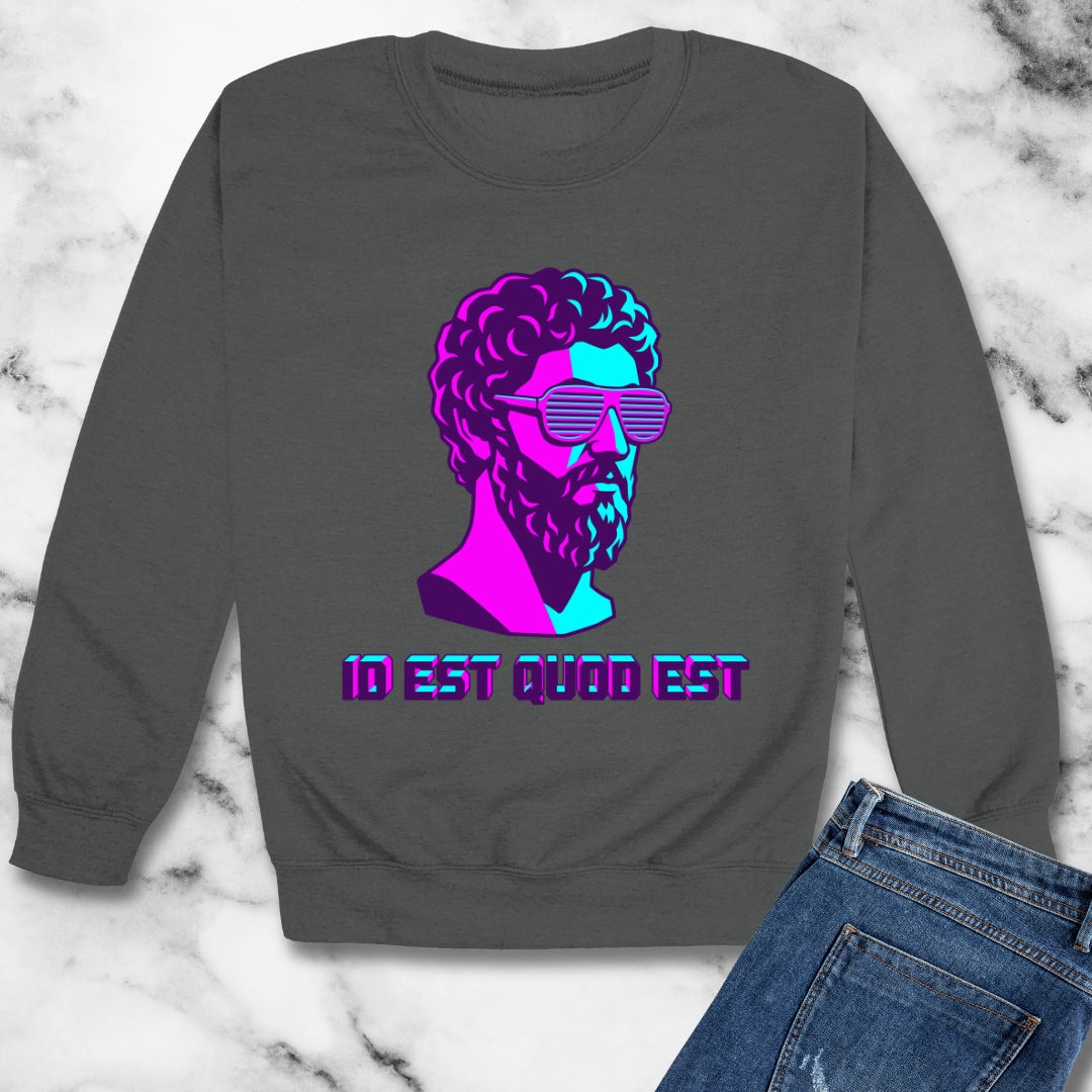 Vaporwave Aurelius It Is What It Is Latin Quote Unisex Heavy Crewneck Sweatshirt
