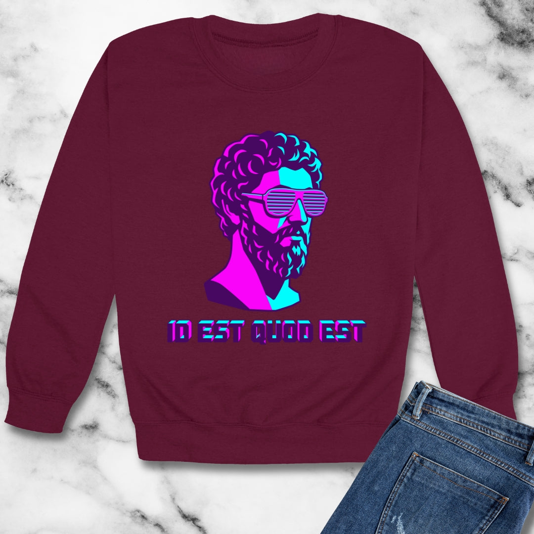 Vaporwave Aurelius It Is What It Is Latin Quote Unisex Heavy Crewneck Sweatshirt