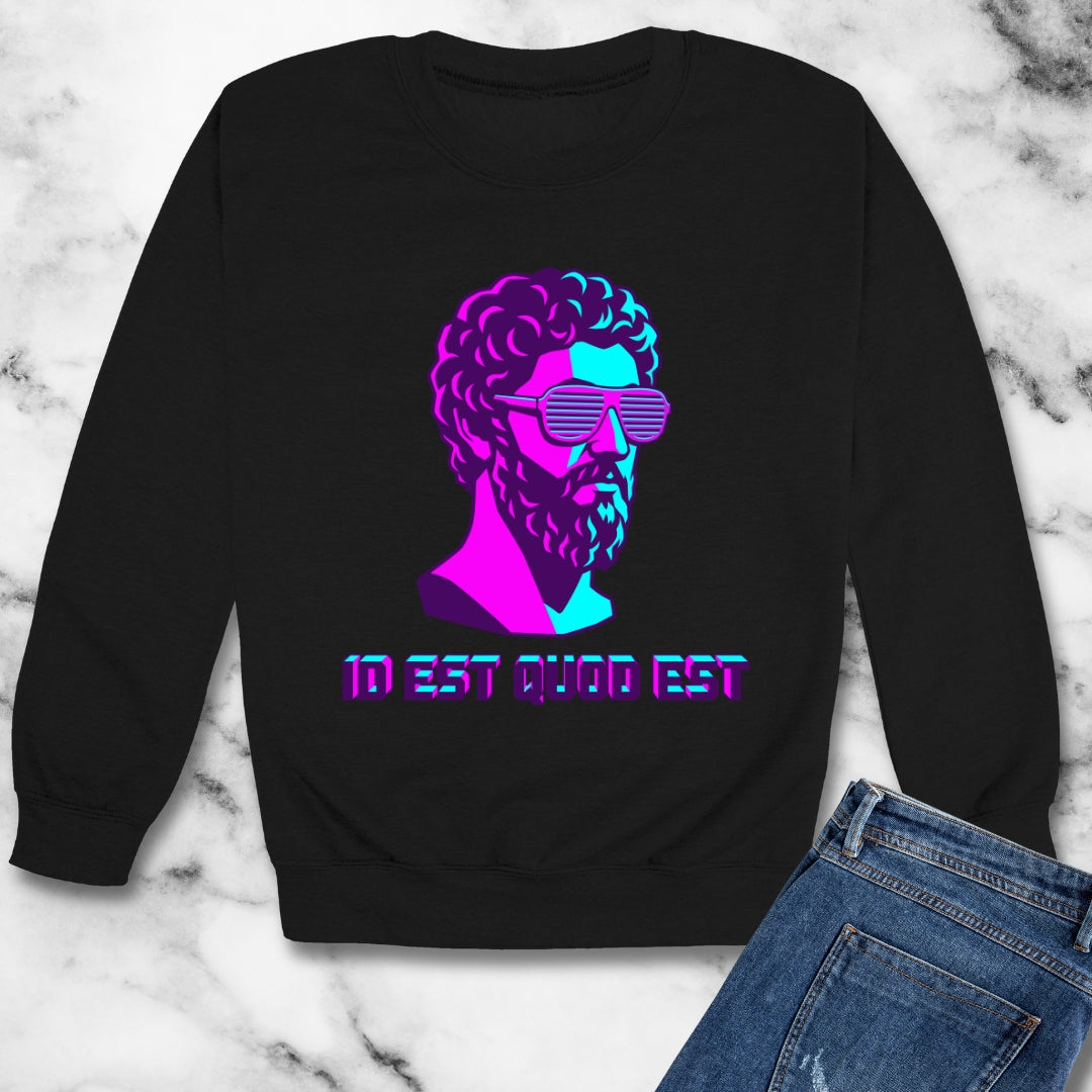 Vaporwave Aurelius It Is What It Is Latin Quote Unisex Heavy Crewneck Sweatshirt