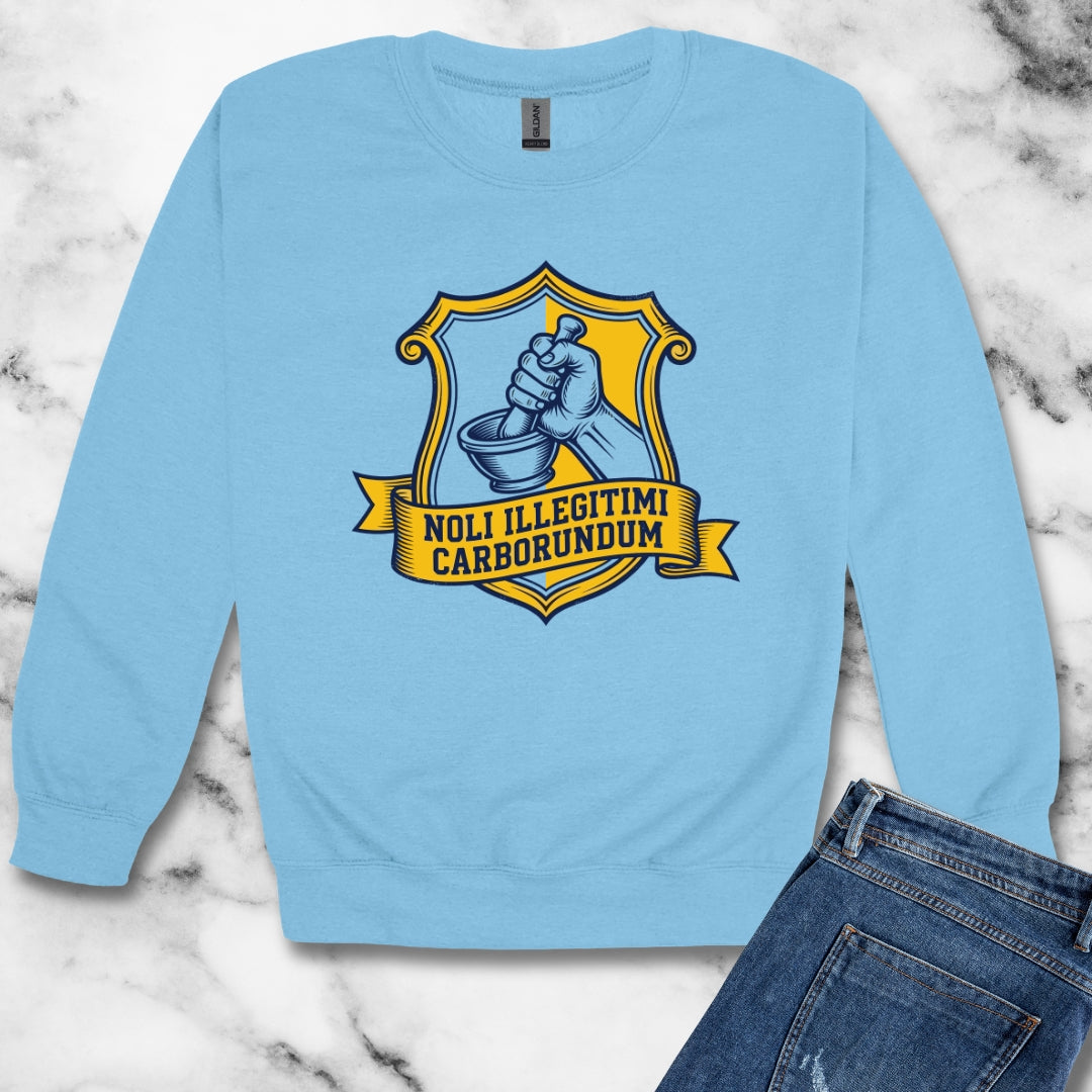 Don't Let the Bastards Grind You Down Latin Quote Unisex Heavy Crewneck Sweatshirt